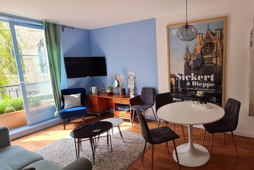 Appartement Calme Centre-Ville. Dieppe Bagian luar foto